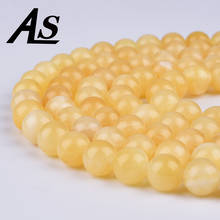 Asingeloo Natural Stone Yellow Jaspers Round Beads 15" Strand 6 8 10 MM Pick Size For Jewelry Making 2024 - buy cheap