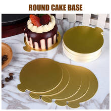 100Pcs Round Cake Board Mousse Pad Card Gold Paper Cupcake Dessert Baking Pastry Display Tray Wedding Birthday Cake Decor Tool 2024 - buy cheap