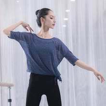 Top de Ballet Latino para danza del vientre, blusa transparente, disfraz para mujer, Ropa de baile de vientre, ropa de bailarina 2024 - compra barato