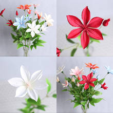 1pc Simulation Clematis Artificial silk flower Lotus Wedding Home Party Flower Arrangement Hotel Floral Decoration 2024 - buy cheap