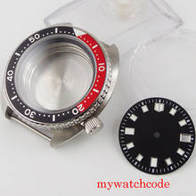 Wristwatch Case 45mm Stainless Steel 28.5mm Dial Fit NH35A NH36A Automatic Movement Sapphire Glass Black&Red Alloy Bezel Insert 2024 - buy cheap