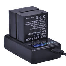 Paquete de batería de iones de litio recargable BLH1 BLH 1, BLH-1 de 2x1800mAh + cargador Dual LCD para cámara Olympus E-M1 Mark II EM1-2 EM1Mark 2024 - compra barato