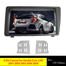 2Din Car Radio Fascia For Honda Civic LHD 2001 - 2005 DVD Stereo Frame Panel Plate Mounting Dash Installation Bezel Trim Kit 2024 - buy cheap