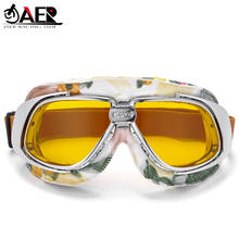 Jaer óculos de motocross, óculos de proteção para capacete steampunk da segunda guerra mundial, óculos de patins off-road 2024 - compre barato