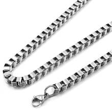 GOKADIMA-collar de cadena de caja de acero inoxidable, accesorio de joyería, venta al por mayor, WN009, 4mm de ancho 2024 - compra barato