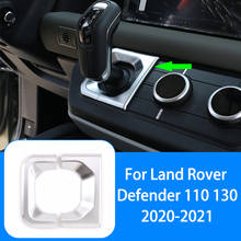 Console central do carro mudança de engrenagem inferior quadro capa guarnição, abs chrome, para land rover defender 110 130 2020 2021, acessórios interiores 2024 - compre barato