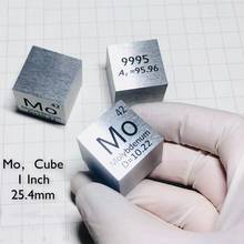 Cubo de Metal de molibdeno, 1 pulgada, 25,4mm de densidad, 99.95% puro para colección de elementos 2024 - compra barato