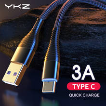 Кабель Micro USB YKZ 3A со светодиодной подсветкой, быстрая зарядка, зарядный кабель Micro USB для Samsung, Huawei, Xiaomi, шнур, Android, мобильный телефон 2024 - купить недорого