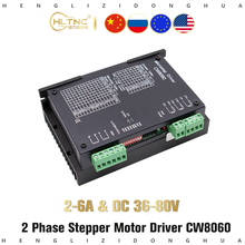 CW8060 micro stepping 2-phase step motor driver with current 2A-6A & input voltage 36Vdc~80Vdc fit nema34 stepper motor for cnc 2024 - buy cheap