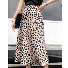 Leiouna A-Line Casual Long Vintage Korean Skirt Sexy Leopard  Maxi Pleated Midi Women High Waist Female Skirts Womens Streetwear 2024 - buy cheap