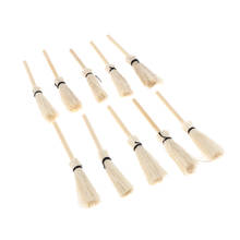 10Pieces Mini Long Handle Besom Broom Wooden Sweeping Set for 1/12 Dollhouse 2024 - buy cheap