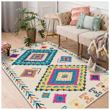 Geometric carpet  American ethnic style grey carpet Living room bedroom large rugs for kids room table sofa home rug customized 2024 - buy cheap