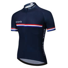 Maillot de ciclismo personalizado para hombre y mujer, Jersey para bicicleta de montaña y carretera, color azul holandés, 2019 2024 - compra barato