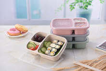 1PC Lunch Box 3 Layer Wheat Straw Bento Boxes Microwave Dinnerware Food Storage Container Lunch box Food Preparation Box QA 212 2024 - buy cheap