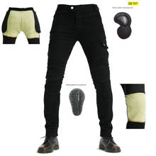 Calça masculina de motocross, calça de proteção para motocicleta, para homens, com equipamento de proteção 2024 - compre barato