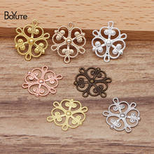 BoYuTe (100 Pieces/Lot) 15MM Metal Brass Filigree Findings Diy Jewelry Making Hand Made Materials Wholesale 2024 - buy cheap
