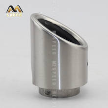 Silenciador de tubo de escape redondo para coche, punta de silenciador de acero inoxidable cromado, Universal, 76mm 2024 - compra barato