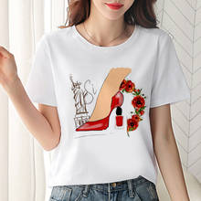 Novo lazer das mulheres tshirt harajuku sexy pernas impressão t camisa vogue versão coreana streetwear branco de manga curta feminino t camisa 2024 - compre barato