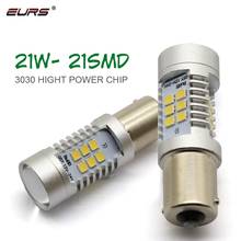 EURS 10PCS 1156 BA15S P21W 21 led 1157 3030 smd Car Tail Bulb Brake Lights auto Daytime Running Light Reverse Lamp white yellow 2024 - купить недорого