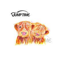 JumpTime 13 x 4.4cm For HIGHLAND COWS Car Stickers and Decals Creative JDM Funny Decoration Vinyl Waterproof Trunk Car Wrap 2024 - buy cheap