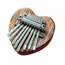 8-Key Heart Shape Thumb Piano Mahogany Kalimba Finger Musical Instrument Gift Portable Finger Musical Instrument Heart Piano 2024 - buy cheap