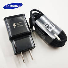 Samsung galaxy carregador rápido com plug eua, adaptador de carga rápida 1.5m cabo tipo c para galaxy s10 s8 s9 plus a3 a5 a7 2017 note 10 2024 - compre barato