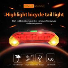 Smart Bicycle Tail Rear Light Four Light Adjustment Syestem Waterproof USB Cycling Taillight Bike LED Lights Bike Accessories 2024 - buy cheap