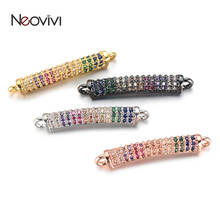 Nevivi-miçangas espaçadoras coloridas com zircônia, pingente longo com faixa para fazer joias, colar, presente, bordado, achados 2024 - compre barato