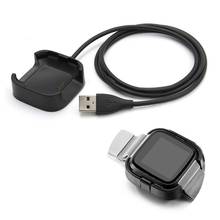 Cabo usb de carregamento para fitbit versa, estação de berço para relógio inteligente de 1m/pés, substituição de alta qualidade para cabo de carregador usb, acessório 2024 - compre barato