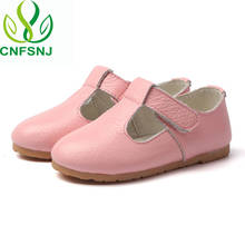 Cnfsnj-novos tênis de couro genuíno para meninas, sapatos para crianças, princesas, sola macia e sapatos de couro, tamanhos de 21 a 35 2024 - compre barato