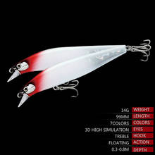 1PCS Minnow Fishing Lure Laser Hard Artificial Bait 3D Eyes 99mm 14g Fishing Wobblers AR-C Long Casting Crankbait Minnows 2024 - buy cheap