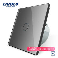 Livolo EU Standard 1 Gang 2 Way Control Wall Switch,AC220~250V, Crystal Glass Panel, Wall Light Touch Screen Switch, VL-C701S-15 2024 - buy cheap