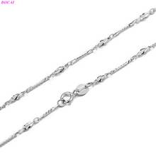 BOCAI Solide S925 Sterling Silver Necklace 2021 New Fashion Classic Charm Elegant Women's Thai Silver Twist Neck Chain 2024 - buy cheap