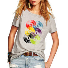 Fashion Creative Discs Women t shirt Summer Plus Size Tee Shirt Tops Camisetas Mujer 5 colors Short Sleeve O-Neck tshirts 2024 - buy cheap