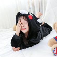 Kumamon Bear Cosplay Costume Kids Warm Cute Clothes Flannel Soft Kigurumis Overall Zipper Onesie Boy Girl Suit Cartoon  Outfit 2024 - buy cheap