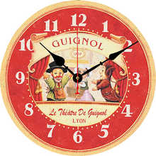 12 Inch Vintage Romantic Red Wine People Work Silent Wall Clock Farmhouse Kitchen Wall Decoration Battery Operated 2024 - buy cheap