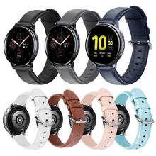 Pulseira de couro para samsung active 2, pulseira para relógio samsung active 2 com 44mm, 40mm, r400, galaxy watch 46mm e 42mm active2 gear s3 2024 - compre barato