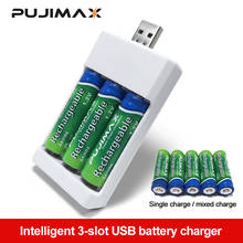 PUJIMAX 3 Solts Battery Charger Adapter USB Plug Battery Charger For Universal AA/AAA rechargeable Batteries  Power Accessories 2024 - buy cheap