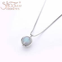 SHADOWHUNTERS Authentic 925 Sterling Silver Round Labradorite Pendant Necklaces For Women High Quality Silver 925 Jewelry 2024 - buy cheap