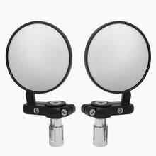 22mm Motorcycle Handle Bar End Rearview Side Mirrors Universal Cafe Racer Black Aluminum Mirror Motorbike Accessories 2024 - buy cheap