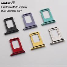 5PCS New Dual Sim Card Holder Slot Tray for iPhone 11 SIM Card Tray for iPhone 11 pro max Waterproof Dual SIM Card Tray 2024 - buy cheap