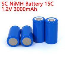 Bateria recarregável de 1.2v sc, tipo 3000mah 21410 ni-mh, para aspirador de pó, varredor, drone, furadeira elétrica, bateria de ferramentas 2024 - compre barato