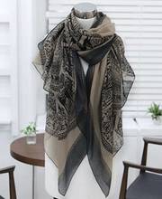 1 Bohemia retro scarves Porcelain printed soft chiffon velvet Silk scarves for Girl 60*170cm 2024 - buy cheap