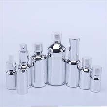 200 X 5ML-100ML Silver Glass Bottle Essential Oil Dropper Bottle Vial Cosmetic Packaging Serum Lotion Pump Spray Atomizer Bottle 2024 - buy cheap