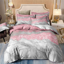 Marble Pattern Quilt Cover Pink Cute Double Bedding Set Single Queen King Twin Size Duvet Cover Set With Pillowcase For Girls 2024 - buy cheap