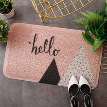 PVC Wire Coil Door Mat Anti Slip Kitchen Bathroom Carpet Welcome Letter Printed Hallway Floor Mats Bedroom Rugs Entrance Doormat 2024 - buy cheap