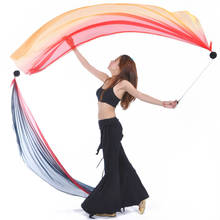 Real Silk Veil POI Streamer Thrown Balls Belly Dancer Stage Performance Props Bellydance Costume Accessory Free Shipping HOT 2024 - buy cheap