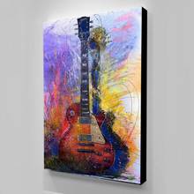 Lona hd colorido guitarra imprime poster parede belos presentes arte decoração para casa pintura modular imagens de arte sala estar 2024 - compre barato