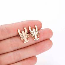 CHENGXUN Punk Scorpion Stud Earrings for Women Men Cool Style Brass Animal Earrings Party Pub Jewelry  for Friends 2024 - buy cheap