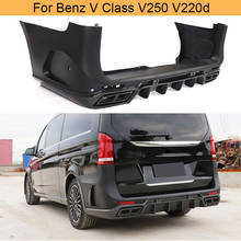 Carbon Fiber Car Rear Bumper Diffuser for Mercedes-Benz V Class V250 V220d 2015 - 2019 Rear Diffuser Bumper Body Kits 2024 - buy cheap